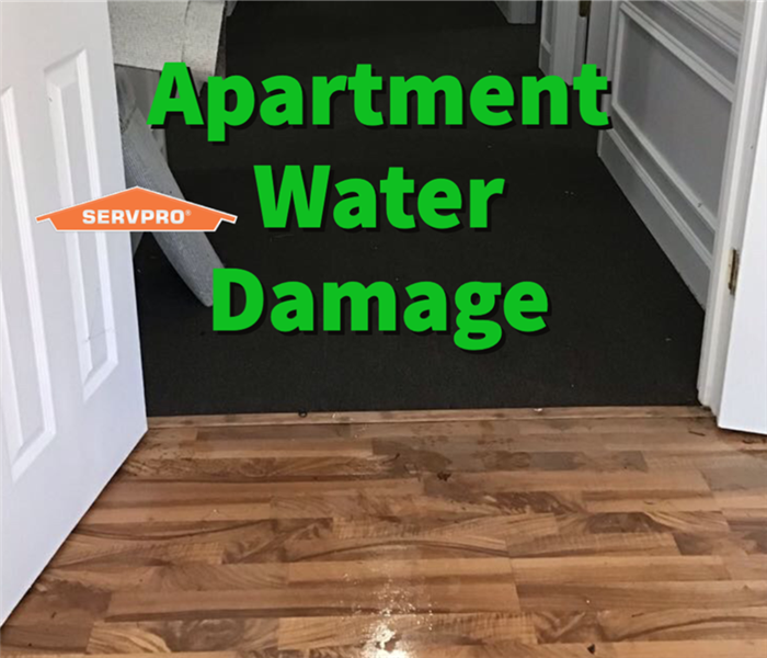 Water damage in an apartment 