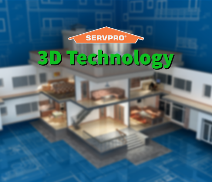 A SERVPRO 3D technology rendering