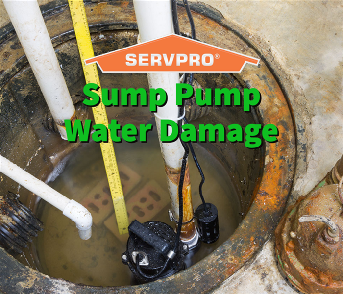 Sump pump water damage in a Union County basement.